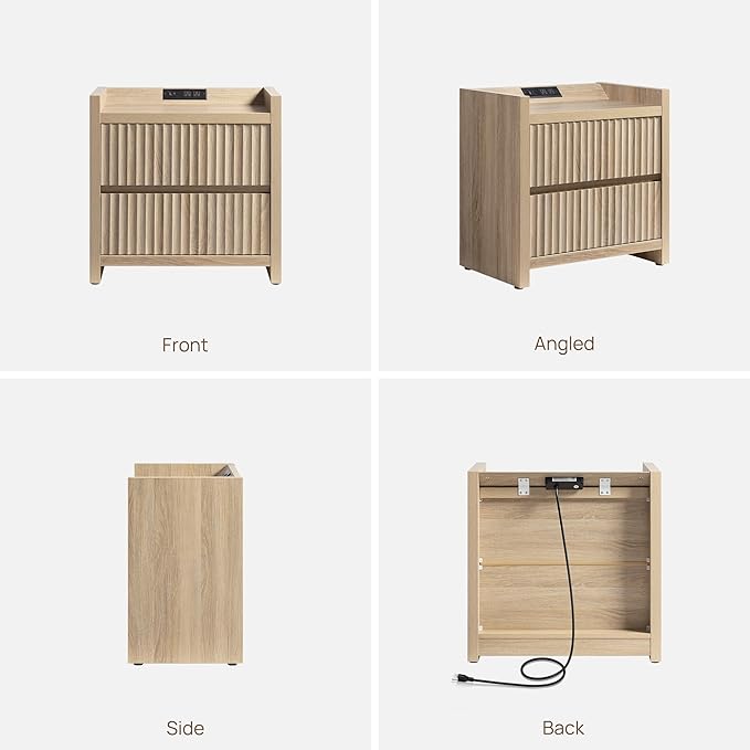SICOTAS Night Stand Fluted Nightstands - Image 9