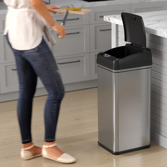iTouchless 13 Gallon Kitchen Trash Can - Image 2