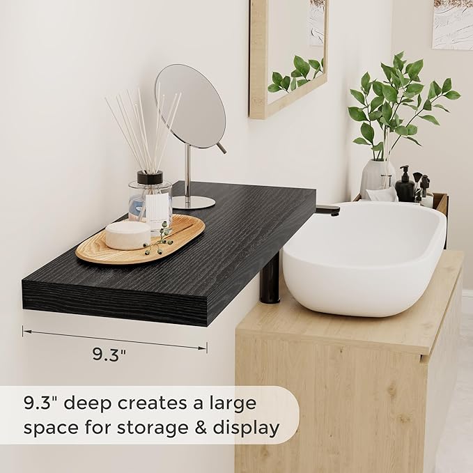 Fun Memories Floating Shelves for Wall, 24 x 9.3 Floating Shelf Wall-Mounted - Image 4