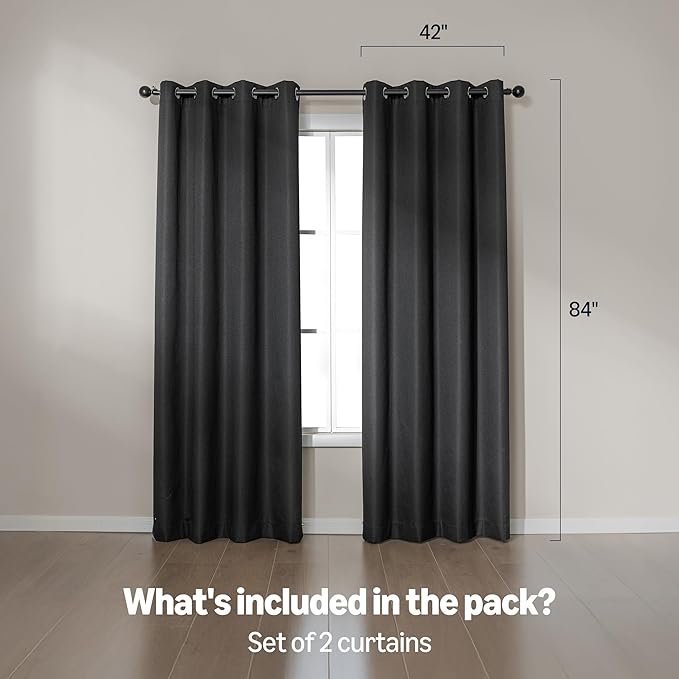 Amazon Basics Faux Linen Blackout Curtains - Image 5
