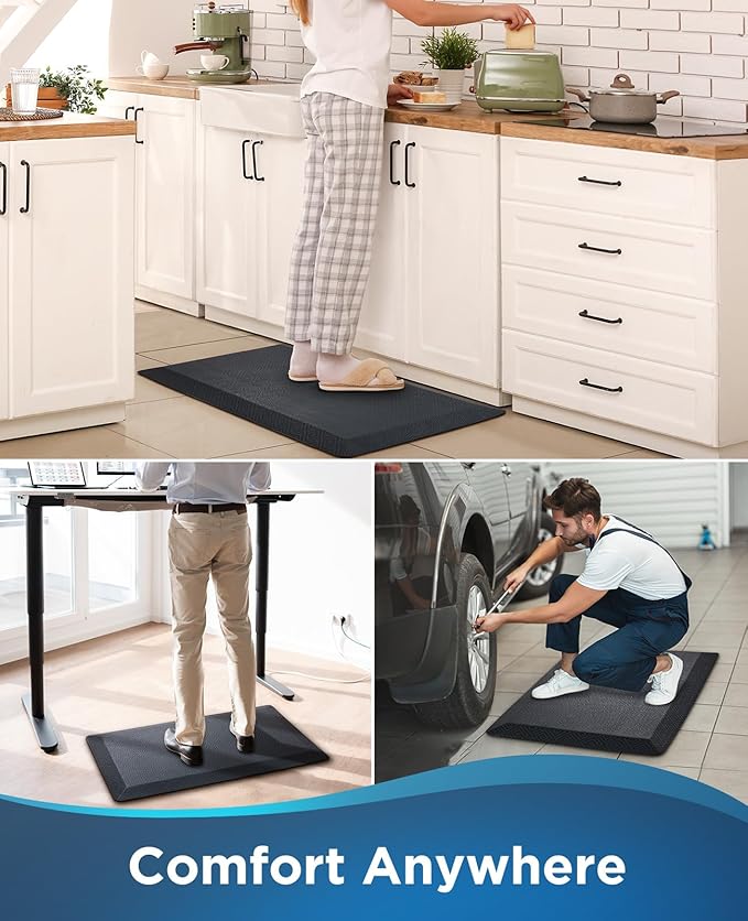 Ophanie Kitchen Mats for Floor, 3/4 inch Thick, 20x32 Anti Fatigue Cushioned Mat - Image 9