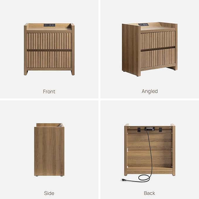 SICOTAS Night Stand Fluted Nightstands - Image 9