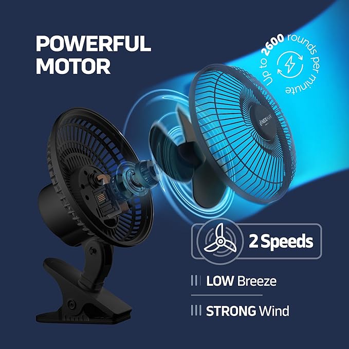 NEXAIR 6-Inch Portable Desk or Clip-on Fan - Image 3