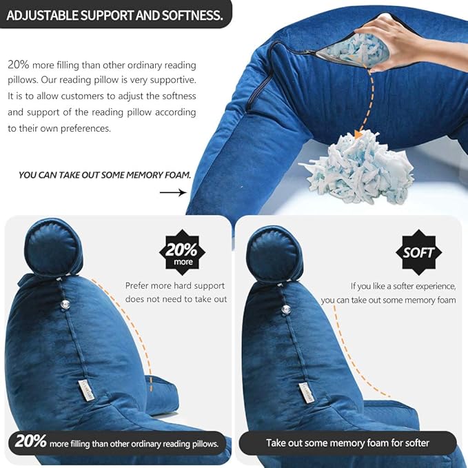 mittaGonG Reading Pillow for Sitting in Bed Adult - Image 5