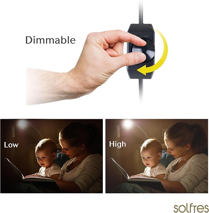Solfres Patented Innovative Design Headboard Reading Light Pro. No Drilling - Image 6