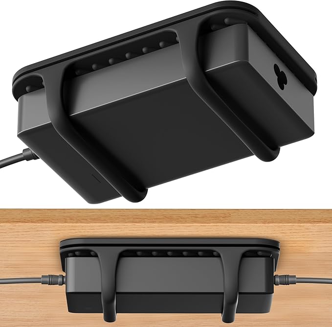 ELETIUO Universal Silicone Laptop Charger Holder, Under Desk Power Brick Mount by ELETIUO