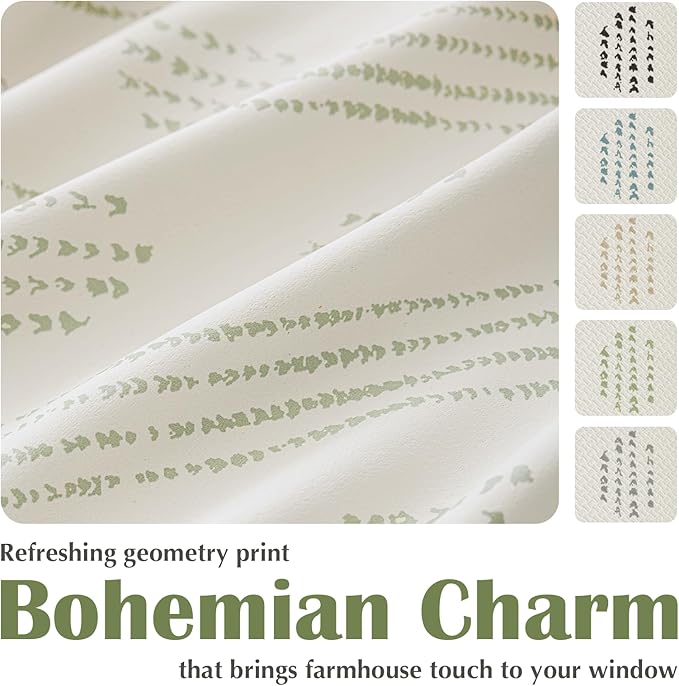 100% Boho Blackout Curtains 72 Inches Long - Image 4