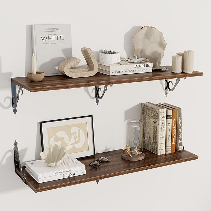 Dreamland Deep Floating Shelves, Wide Display Shelf Wall Mounted by Dreamland