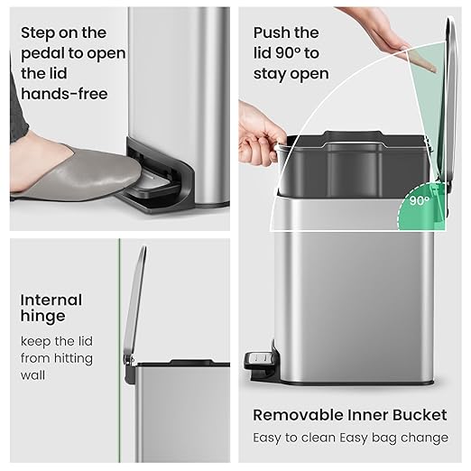 Cesun Small Bathroom Trash Can - Image 5