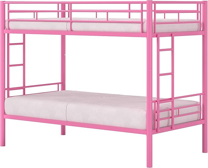 VECELO Bunk Bed Twin Over Twin, Metal Bunkbeds - Image 7
