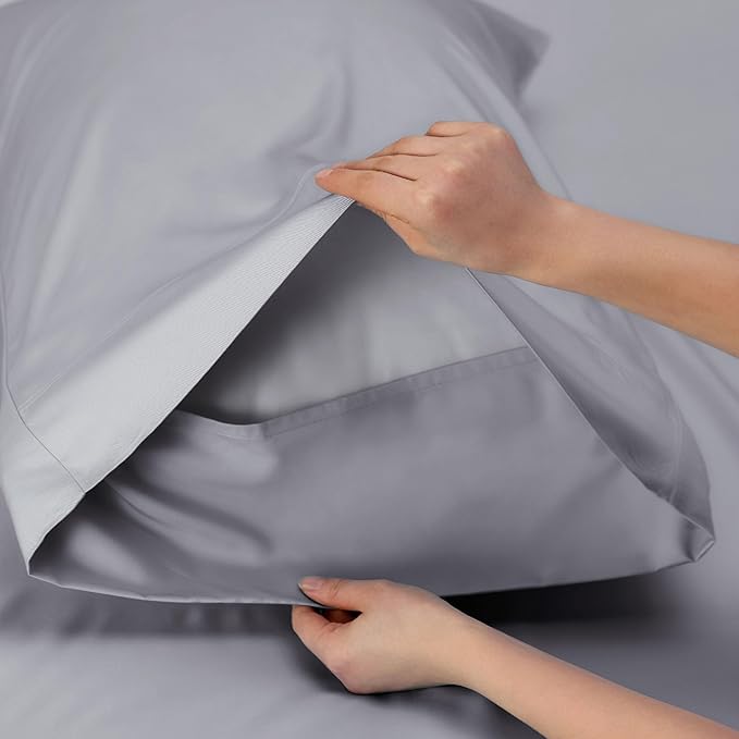 Bedsure California King Sheet Sets, Cooling Sheets, Rayon Derived from Bamboo - Image 7