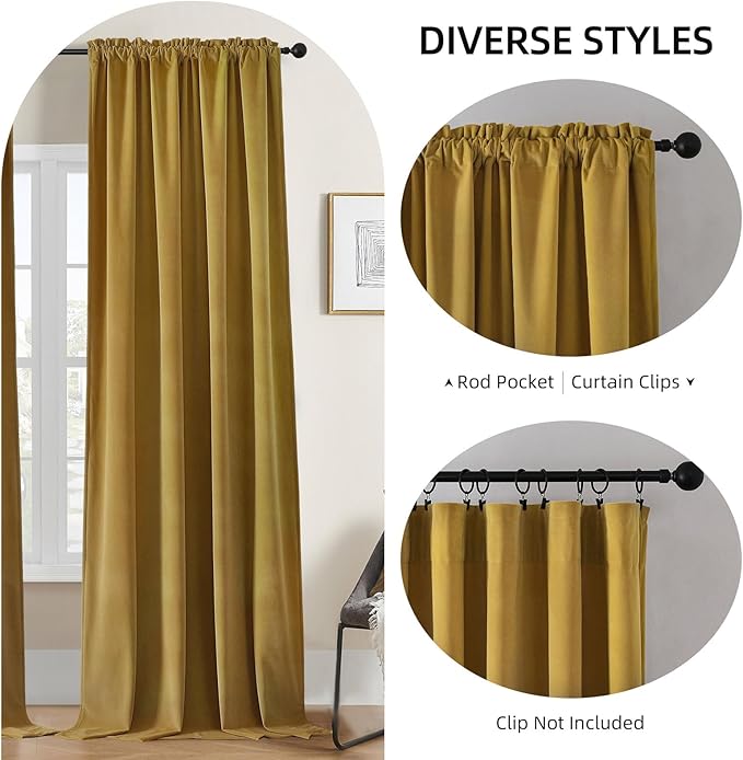 Joydeco Customized Curtains, Super Soft Velvet Curtains - Image 2