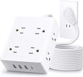 2 Prong Flat Plug Power Strip, Olcorife 2 Prong to 3 Prong Outlet Adapter by olcorife