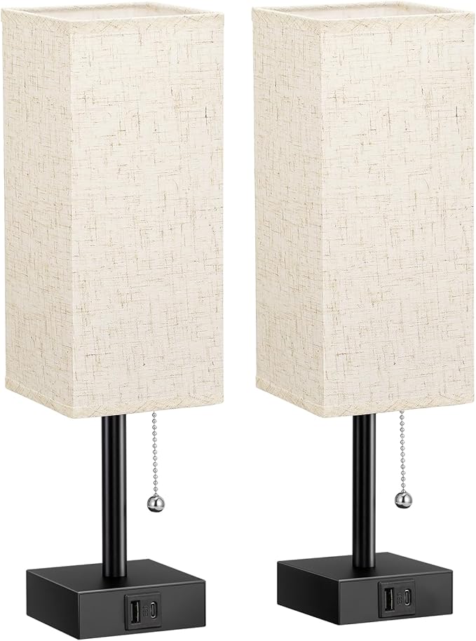 Fenmzee Bedside Lamps for Bedroom Set of 2 - Image 9