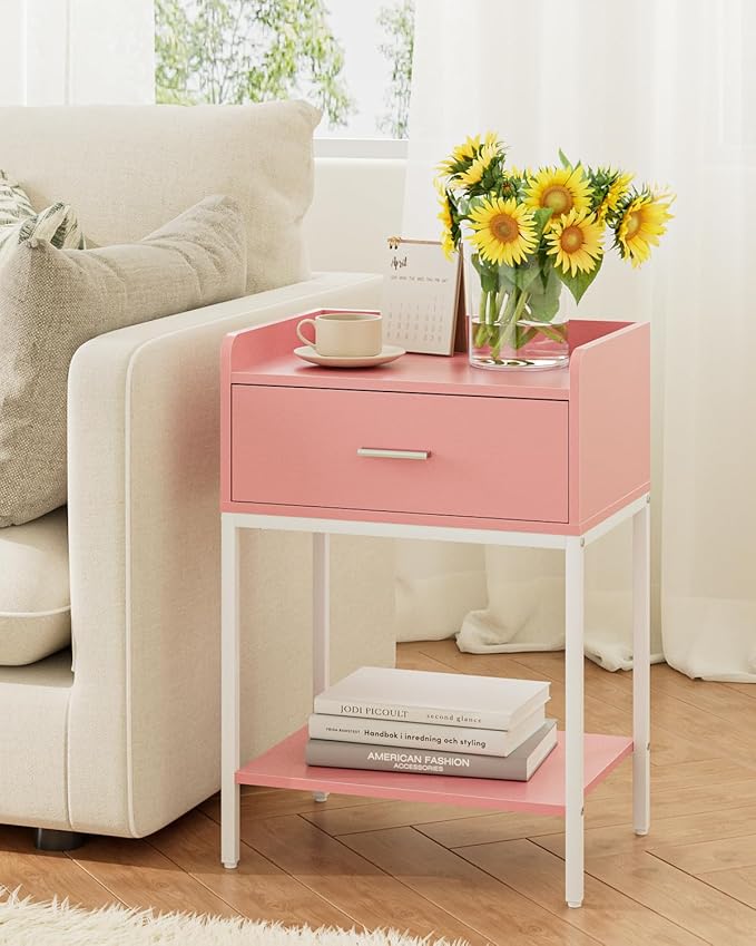 Masupu Nightstand, Bedside Table 3-Tier Modern Night Stand - Image 4