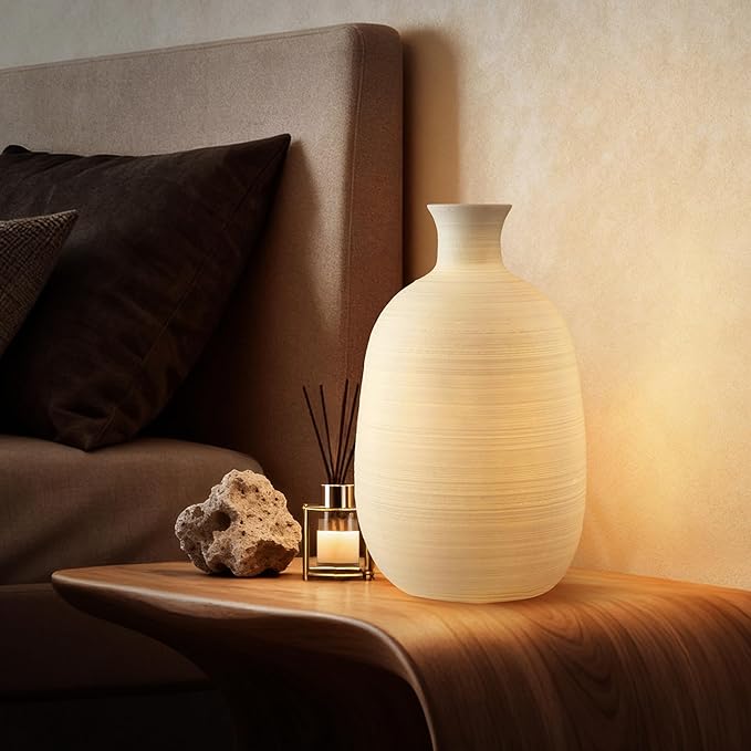 RONDURE 10.4" Modern Ceramic Table Lamp, Fully Dimmable Modern Bedside Lamps - Image 5