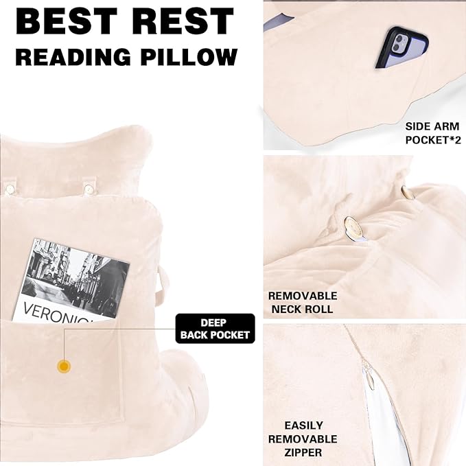 Reading Pillow-Extra Large 31" Bed Rest Pillow - Image 6