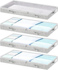 Low Profile Under Bed Storage, 3-Inch High Foldable Underbed Storage Bins by Tinharthy