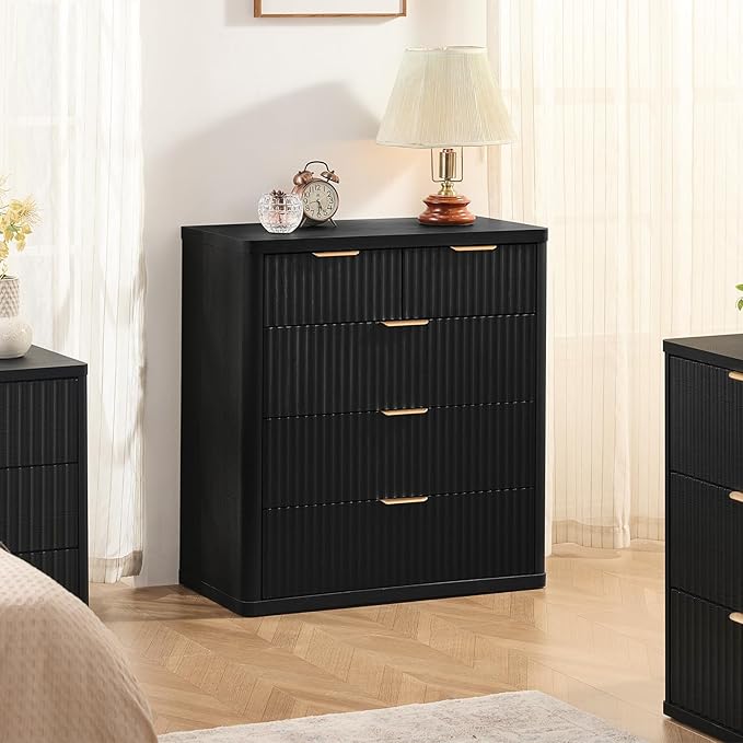 LEYAOYAO Fluted 5 Drawers Dresser - Image 3