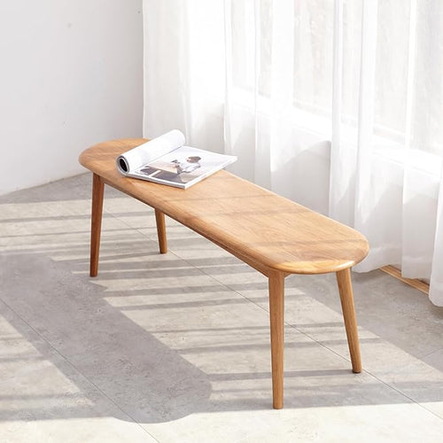 100% Solid Oak Dining Bench, Wood Bench by Wayshome