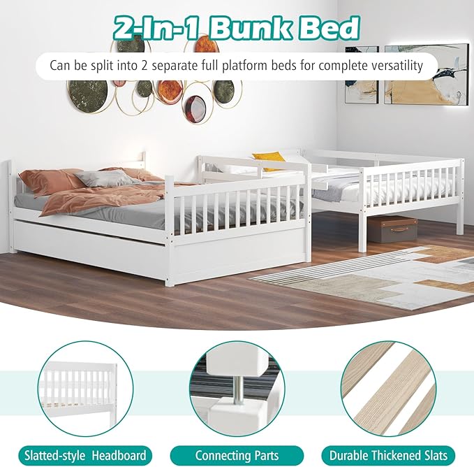 Giantex Full Over Full Bunk Bed - Image 4