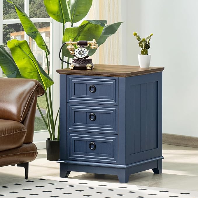 Night Stand Set of 2, Farmhouse 18" End Table - Image 2