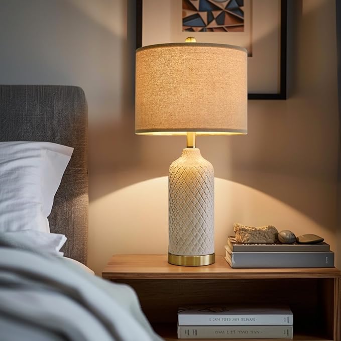 24.25" Table Lamps Set of 2 Modern Ceramic Lamps - Image 5