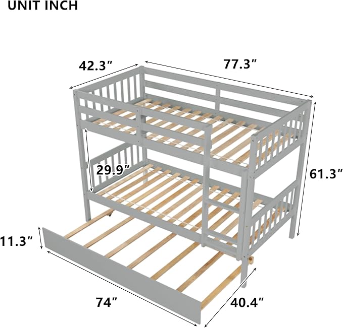 Bellemave Twin Over Twin Bunk Bed - Image 2