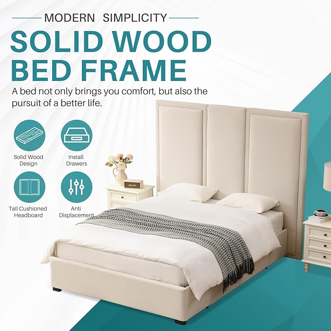YUHUASHI Queen Size Bed Frame - Image 5