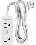 KMC 2-Outlet Mini Surge Protector Power Strip, 1 USB-C & 2 USB-A Ports by KMC