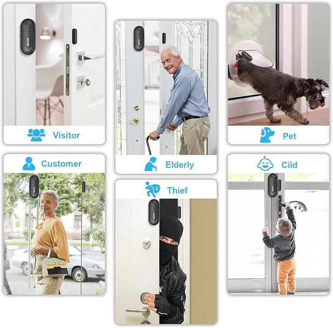 Pool Door Alarms for Home Security Loud, 0-120 Db Volume Ajustable - Image 7