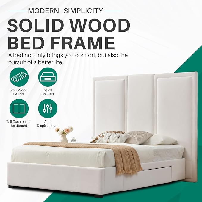 YUHUASHI Queen Size Bed Frame - Image 5