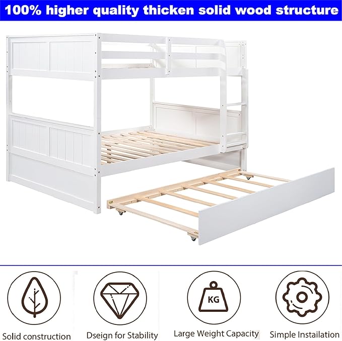 Upgraded Version Best Full Over Full Bunk Bed - Image 5