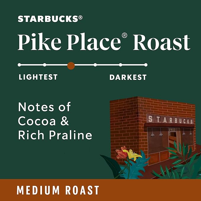 Starbucks K-Cup Coffee Pods, Medium Roast Hot or Iced Coffee, Pike Place Roast - Image 4