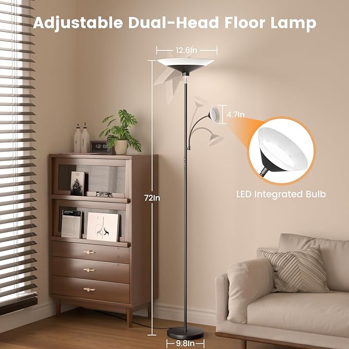 RGB Torchiere Floor Lamp - Image 7