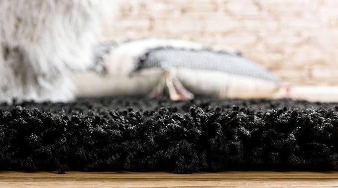 Unique Loom Solid Shag Collection Area Rug - Image 3