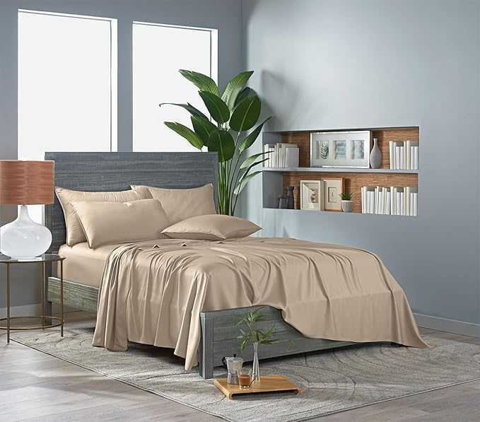 Pure Bamboo King Sheets, Genuine 100% Organic Viscose Derived from Bamboo Bed - Image 3