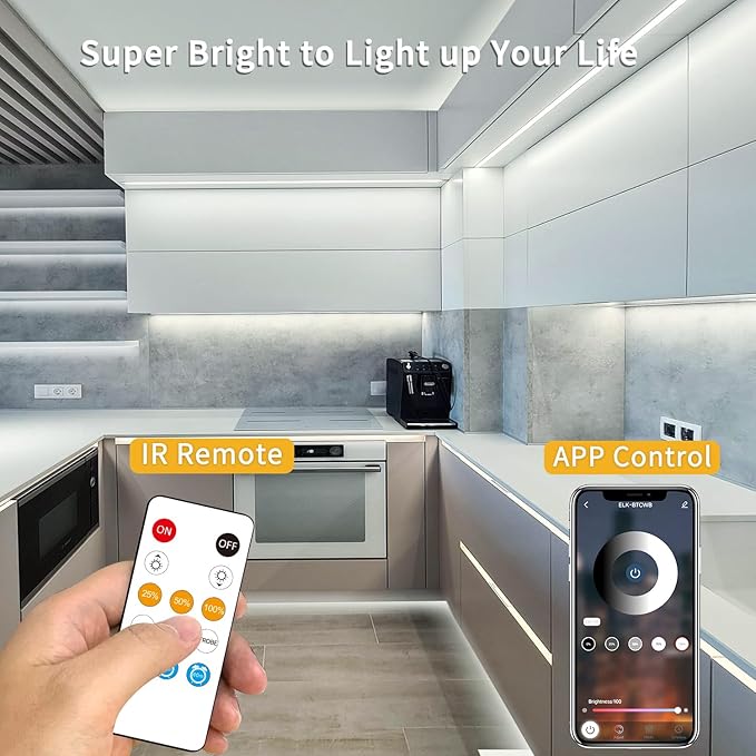COB LED Strip Lights 100ft, 6000K DC 24V Dimmable White Flexible LED Rope Lights - Image 4