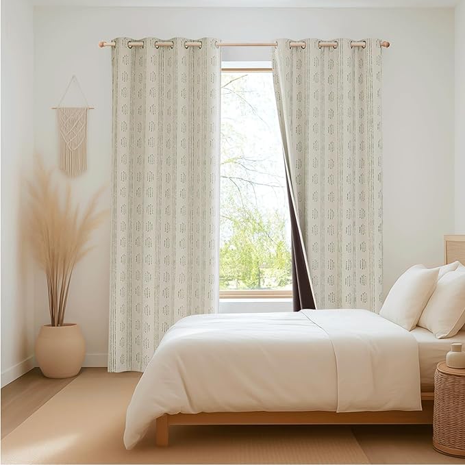 100% Boho Blackout Curtains 72 Inches Long - Image 9