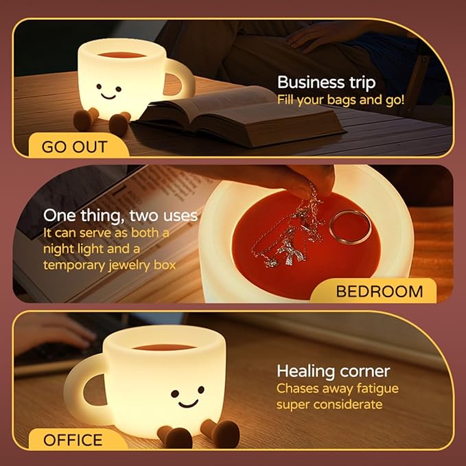 QANYI Coffee Cup Night Light, Gifts - Image 6