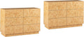 Modern 6 Drawer Dresser Set of 2 by Aoikax
