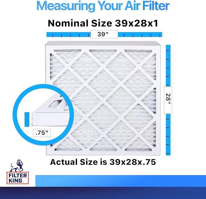 Filter King 39x28x1 Air Filter | 4-PACK | MERV 8 HVAC Pleated A/C Furnace - Image 2