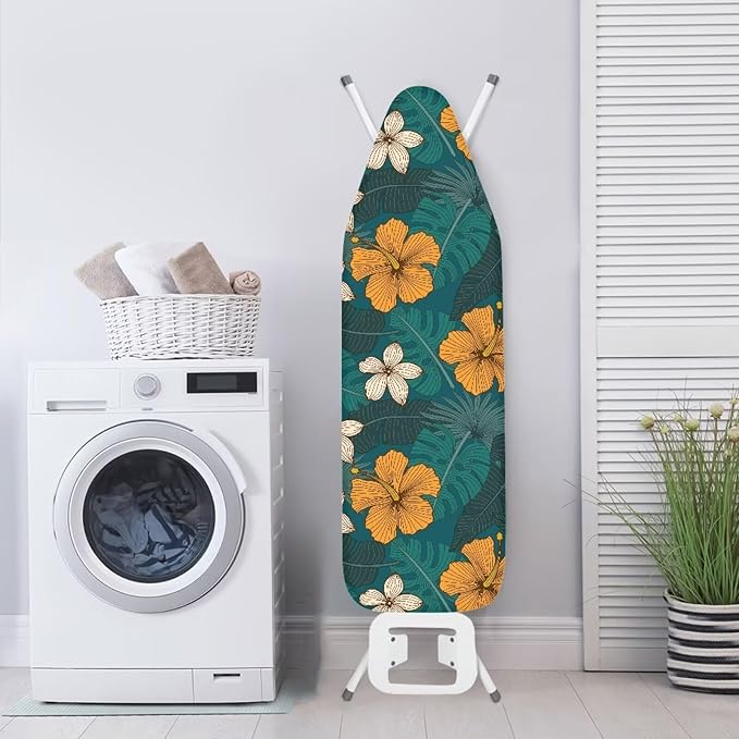 ZCFYGDX Hawaiian Flower Leaf Print Ironing Board Cover 2 Extra Large, Elastic - Image 3