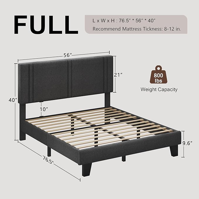 Upholstered Full Size Bed Frame - Image 2