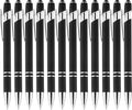 LINFANC 12 Pack Black Silver Ballpoint Pen by LINFANC