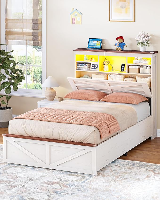 AOGLLATI Farmhouse Twin Bed Frame - Image 3
