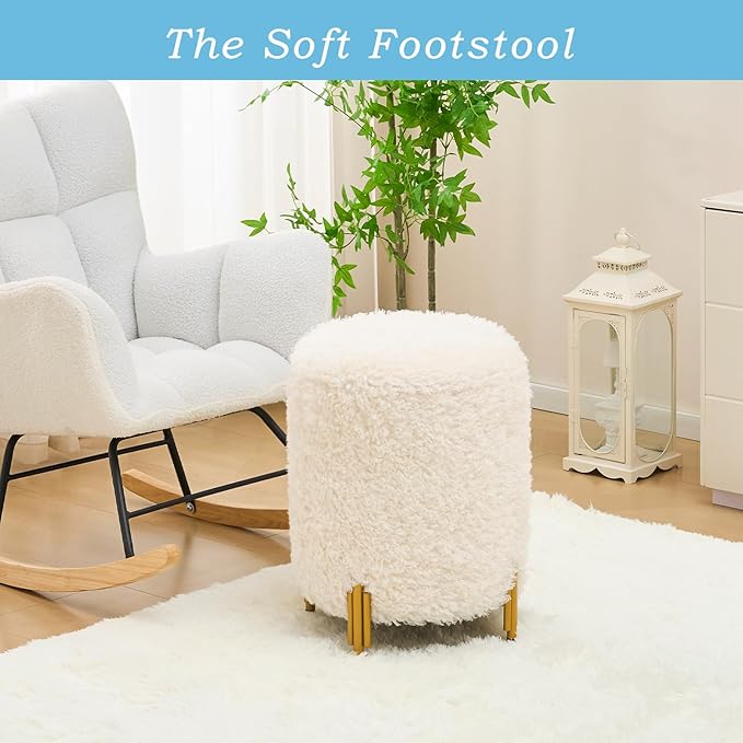 Mxfurhawa Round Ottoman Foot Stool - Image 2