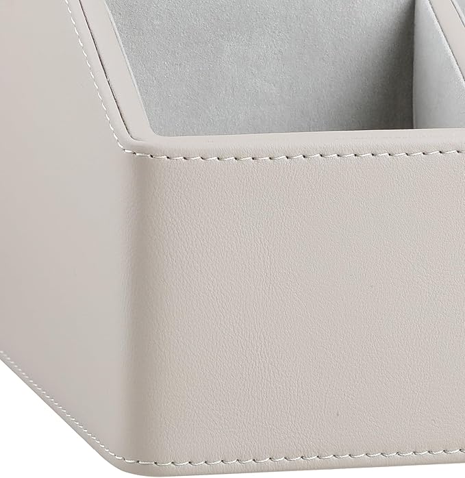 MEIBOOCH PU Leather Desk Organizer, Luxury Remote Control Holder - Image 7