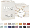 Bella Coterie Luxury Bamboo Viscose Split King Size Sheet Set | 2 Fitted Sheets by BC