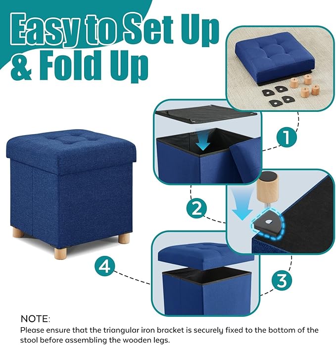 BRIAN & DANY Ottoman with Storage, Small Storage Ottoman - Image 4